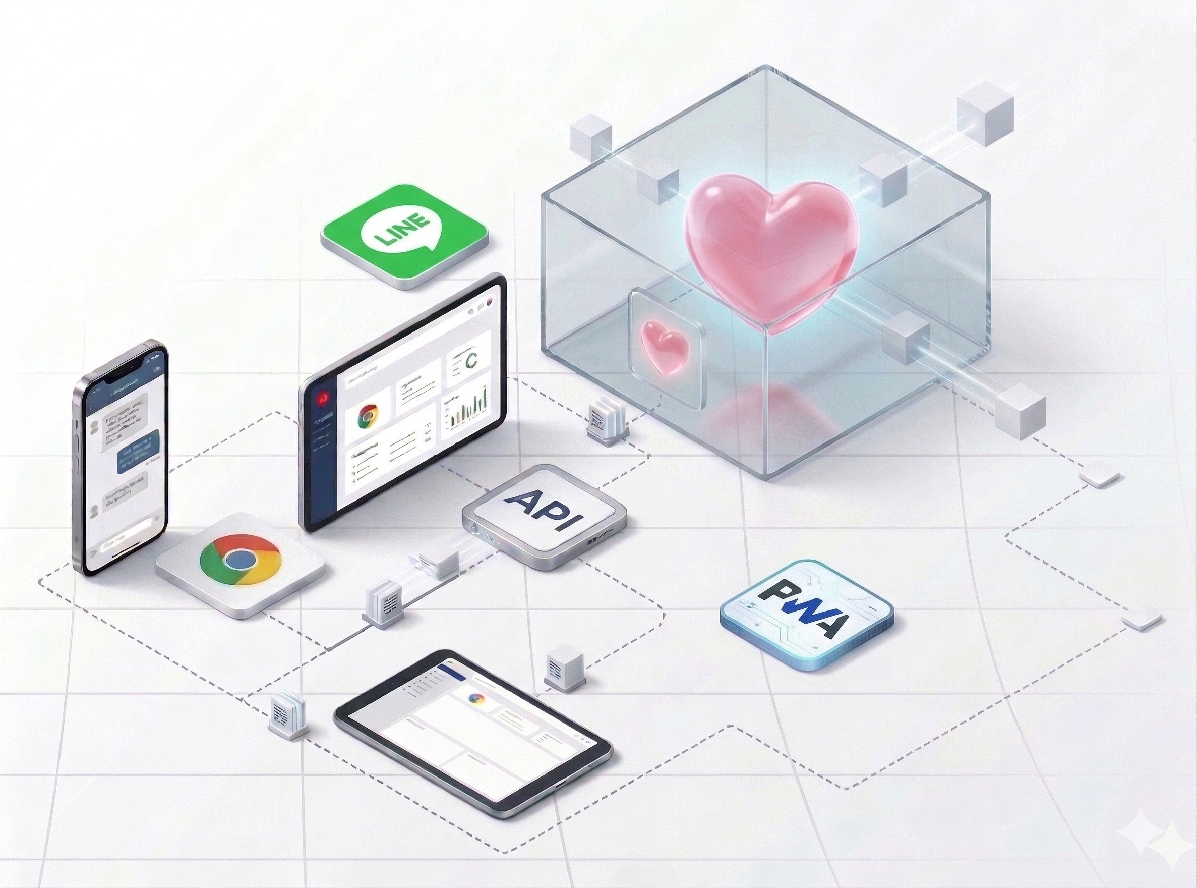 Healthcare workflow illustration